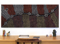 Aboriginal Artwork by Shanna Napanangka Williams, Seven Sisters Dreaming, 152x61cm