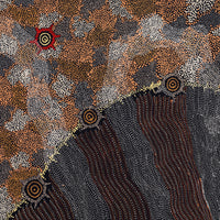 Aboriginal Artwork by Shanna Napanangka Williams, Seven Sisters Dreaming, 152x76cm