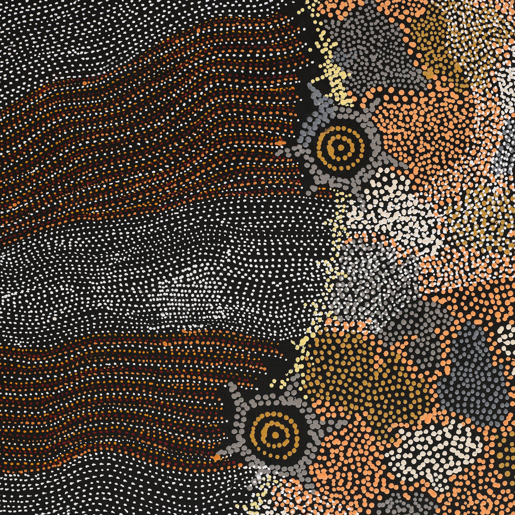 Aboriginal Artwork by Shanna Napanangka Williams, Seven Sisters Dreaming, 152x76cm