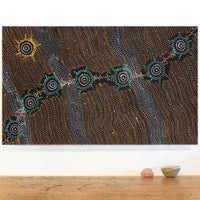 Aboriginal Artwork by Shanna Napanangka Williams, Seven Sisters Dreaming, 76x46cm