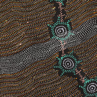 Aboriginal Artwork by Shanna Napanangka Williams, Seven Sisters Dreaming, 76x46cm