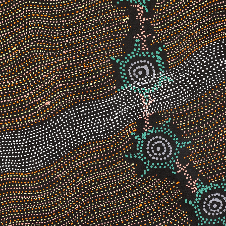 Aboriginal Artwork by Shanna Napanangka Williams, Seven Sisters Dreaming, 76x46cm