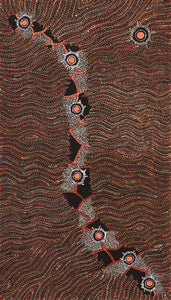 Aboriginal Artwork by Shanna Napanangka Williams, Star or Seven Sisters Dreaming, 107x61cm - ART ARK®