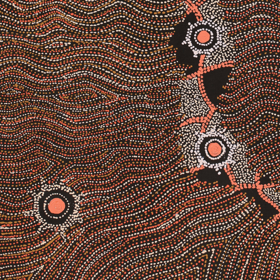 Aboriginal Artwork by Shanna Napanangka Williams, Star or Seven Sisters Dreaming, 107x61cm