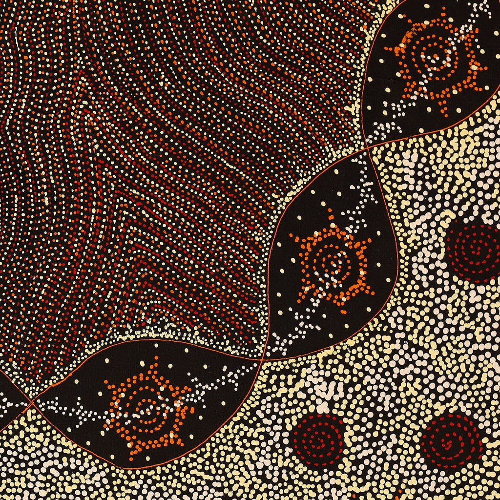 Aboriginal Artwork by Shanna Napanangka Williams, Star or Seven Sisters Dreaming, 107x61cm