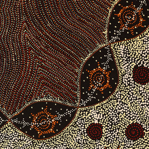 Aboriginal Art by Shanna Napanangka Williams, Star or Seven Sisters Dreaming, 107x61cm - ART ARK®