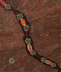 Aboriginal Artwork by Shanna Napanangka Williams, Star or Seven Sisters Dreaming, 107x91cm