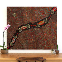 Aboriginal Artwork by Shanna Napanangka Williams, Star or Seven Sisters Dreaming, 107x91cm