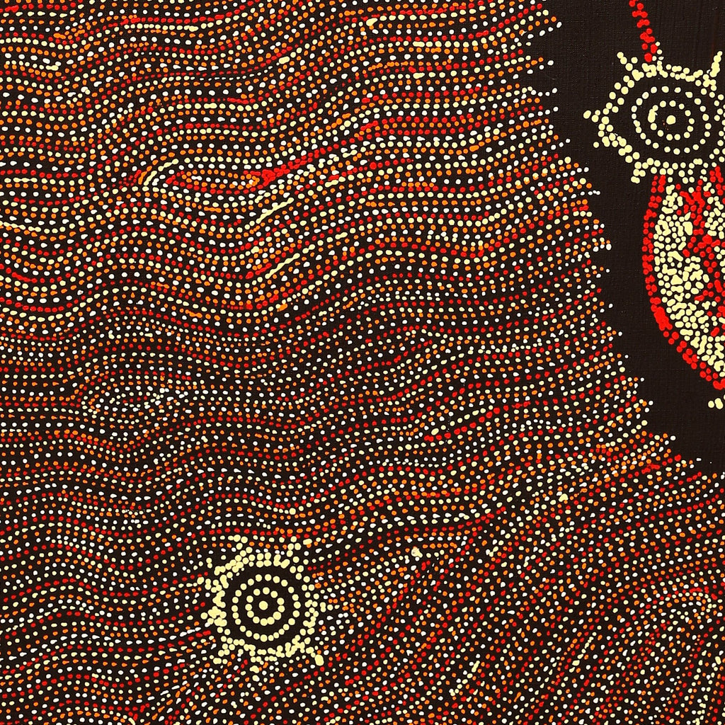 Aboriginal Artwork by Shanna Napanangka Williams, Star or Seven Sisters Dreaming, 107x91cm