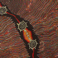 Aboriginal Artwork by Shanna Napanangka Williams, Star or Seven Sisters Dreaming, 107x91cm
