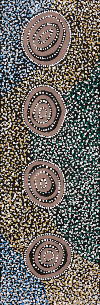 Aboriginal Artwork by Sharelle Napangardi Dixon, Karnta Jukurrpa (Womens Dreaming), 91x30cm