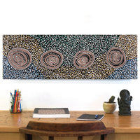 Aboriginal Artwork by Sharelle Napangardi Dixon, Karnta Jukurrpa (Womens Dreaming), 91x30cm