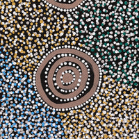 Aboriginal Artwork by Sharelle Napangardi Dixon, Karnta Jukurrpa (Womens Dreaming), 91x30cm