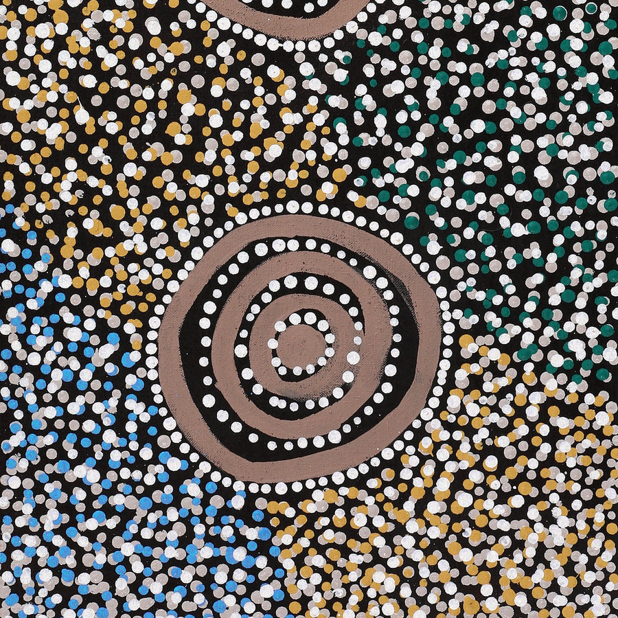 Aboriginal Artwork by Sharelle Napangardi Dixon, Karnta Jukurrpa (Womens Dreaming), 91x30cm