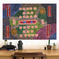 Aboriginal Artwork by Sharelle Napangardi Dixon, Karnta Jukurrpa (Womens Dreaming), 91x61cm