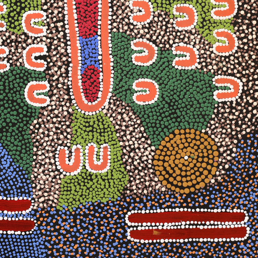 Aboriginal Artwork by Sharelle Napangardi Dixon, Karnta Jukurrpa (Womens Dreaming), 91x61cm