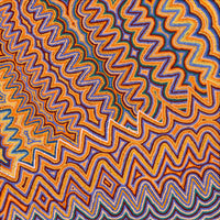 Aboriginal Artwork by Shirley Nampijinpa Turner, Pikilyi Jukurrpa (Vaughan Springs Dreaming), 76x76cm