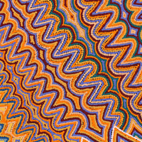 Aboriginal Artwork by Shirley Nampijinpa Turner, Pikilyi Jukurrpa (Vaughan Springs Dreaming), 76x76cm