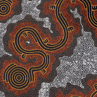Aboriginal Artwork by Stephanie Napurrurla Nelson, Janganpa Jukurrpa (Brush-tail Possum Dreaming) - Mawurrji, 107x107cm