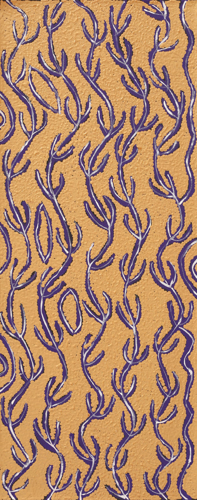 Aboriginal Artwork by Susie Nangala Watson, Mina Mina Dreaming, 76x30cm