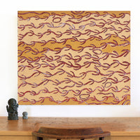 Aboriginal Artwork by Susie Nangala Watson, Mina Mina Dreaming, 91x76cm