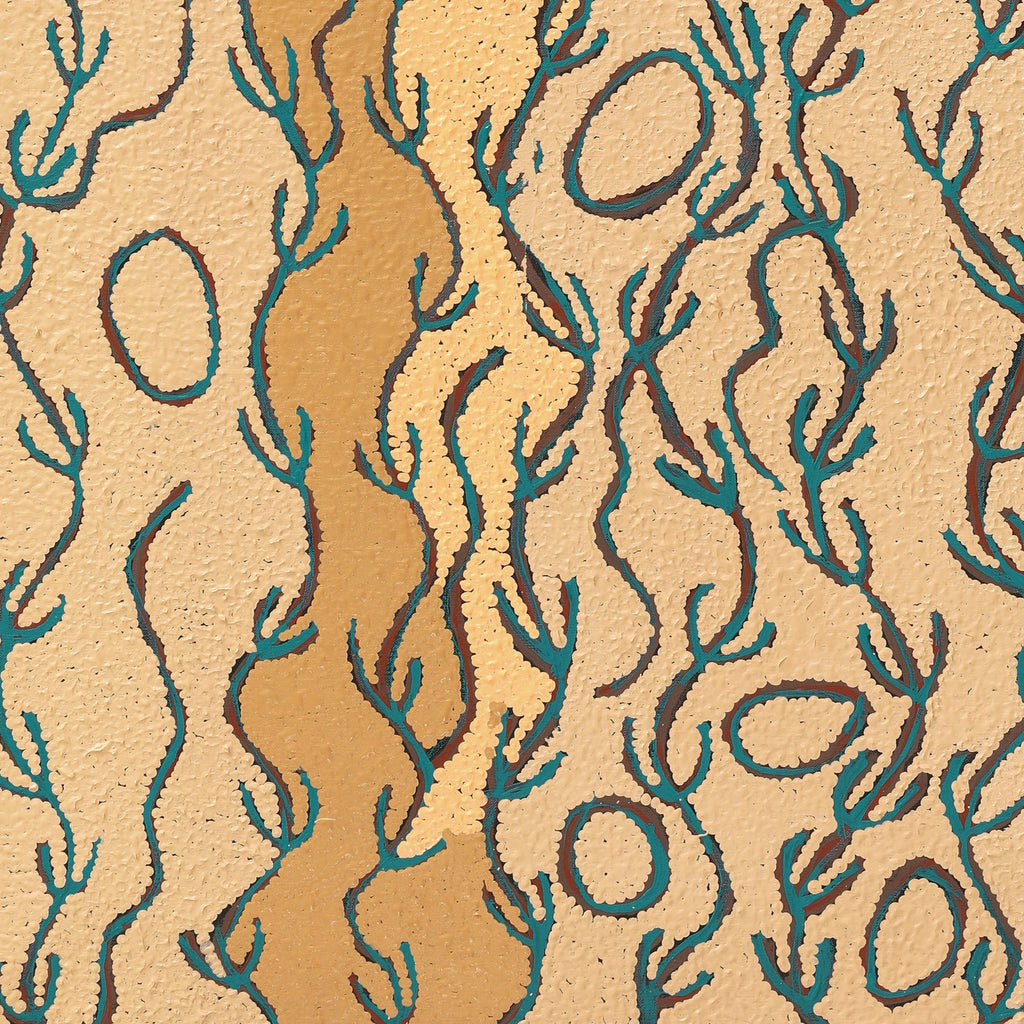 Aboriginal Artwork by Susie Nangala Watson, Mina Mina Dreaming, 91x76cm