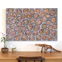 Aboriginal Artwork by Valda Napangardi Granites, Ngalyipi Jukurrpa (Snakevine Dreaming) - Mina Mina, 122x76cm