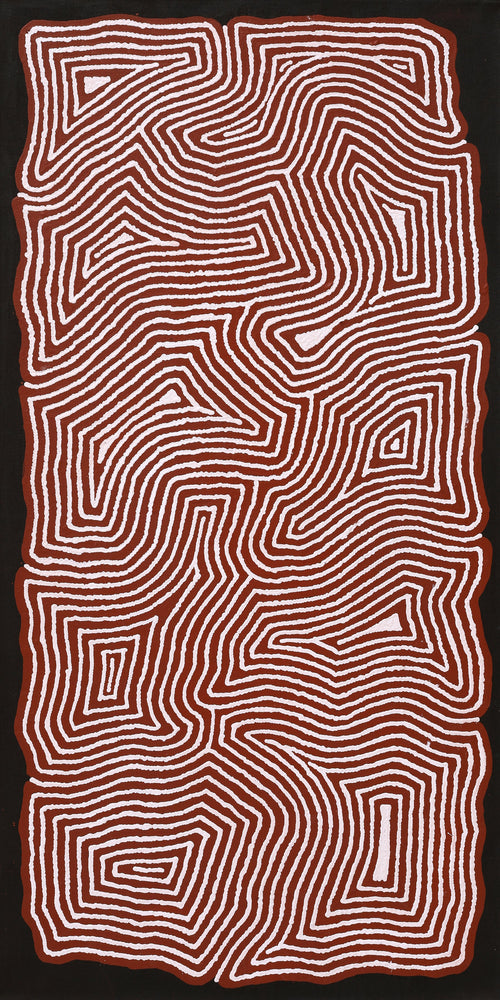 Aboriginal Artwork by Valerie Napanangka Marshall, Pikilyi Jukurrpa (Vaughan Springs Dreaming), 122x61cm