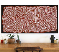 Aboriginal Artwork by Valerie Napanangka Marshall, Pikilyi Jukurrpa (Vaughan Springs Dreaming), 122x61cm