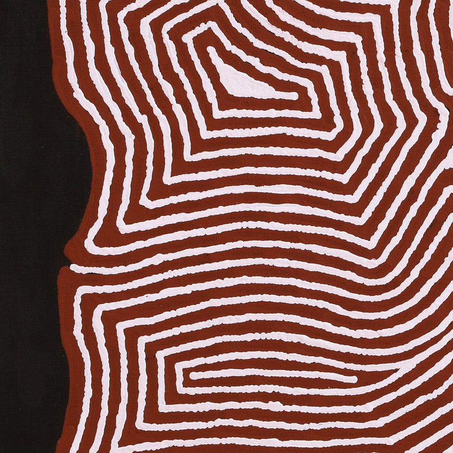 Aboriginal Artwork by Valerie Napanangka Marshall, Pikilyi Jukurrpa (Vaughan Springs Dreaming), 61x61cm