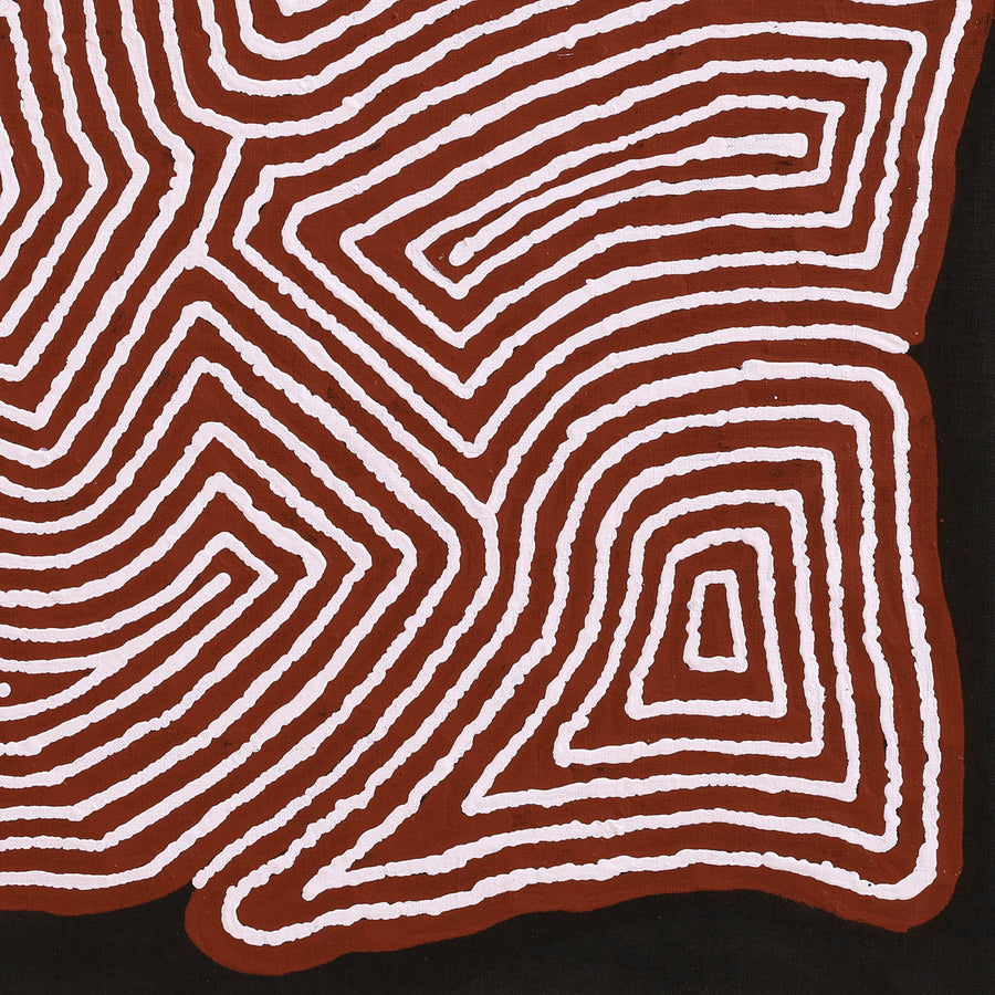 Aboriginal Artwork by Valerie Napanangka Marshall, Pikilyi Jukurrpa (Vaughan Springs Dreaming), 61x61cm