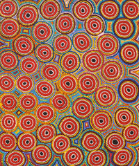 Aboriginal Artwork by Valerie Napanangka Marshall, Pikilyi Jukurrpa (Vaughan Springs Dreaming), 91x76cm