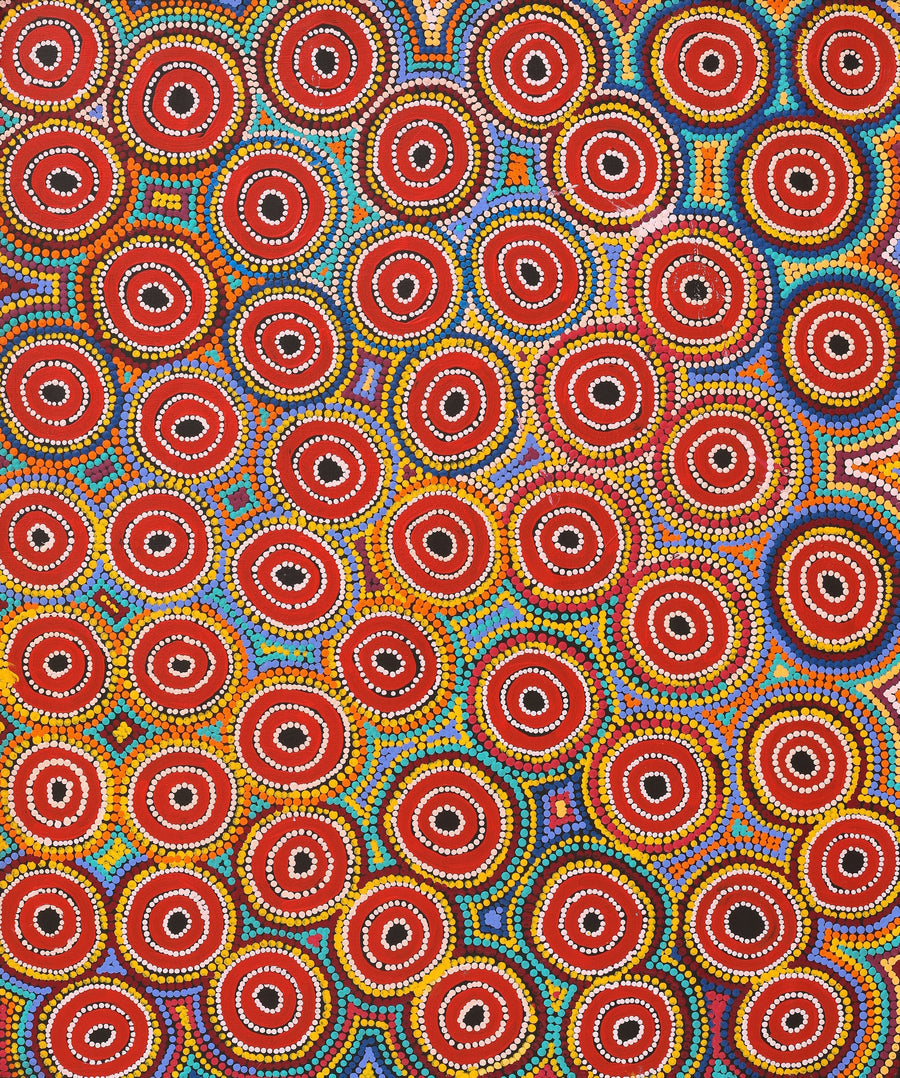 Aboriginal Artwork by Valerie Napanangka Marshall, Pikilyi Jukurrpa (Vaughan Springs Dreaming), 91x76cm