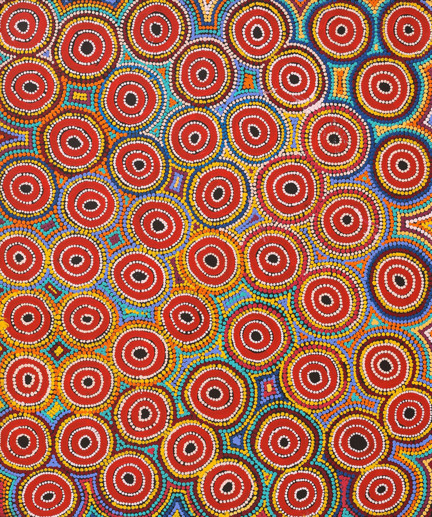 Aboriginal Art by Valerie Napanangka Marshall, Pikilyi Jukurrpa (Vaughan Springs Dreaming), 91x76cm - ART ARK®