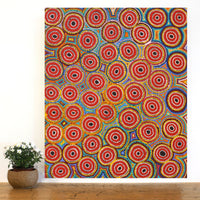 Aboriginal Artwork by Valerie Napanangka Marshall, Pikilyi Jukurrpa (Vaughan Springs Dreaming), 91x76cm