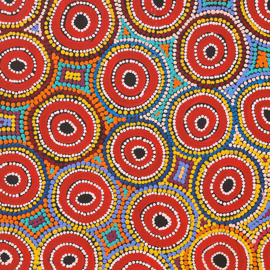 Aboriginal Artwork by Valerie Napanangka Marshall, Pikilyi Jukurrpa (Vaughan Springs Dreaming), 91x76cm
