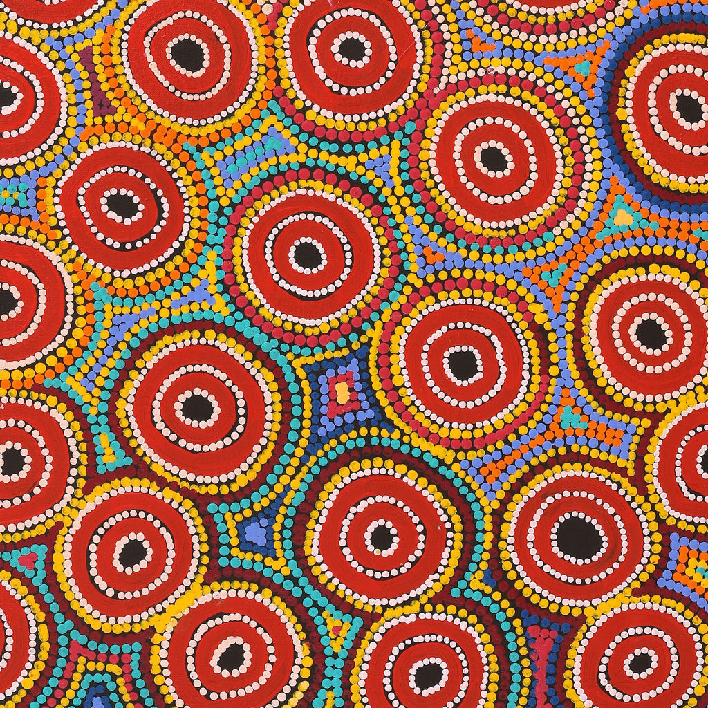 Aboriginal Artwork by Valerie Napanangka Marshall, Pikilyi Jukurrpa (Vaughan Springs Dreaming), 91x76cm