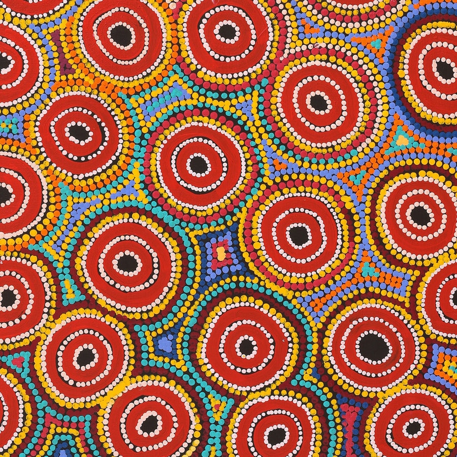 Aboriginal Artwork by Valerie Napanangka Marshall, Pikilyi Jukurrpa (Vaughan Springs Dreaming), 91x76cm