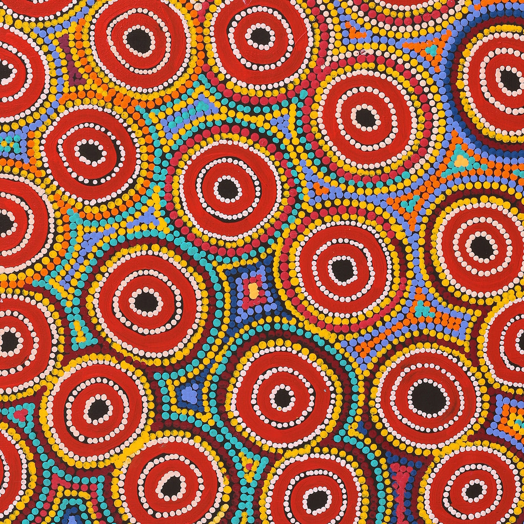 Aboriginal Art by Valerie Napanangka Marshall, Pikilyi Jukurrpa (Vaughan Springs Dreaming), 91x76cm - ART ARK®
