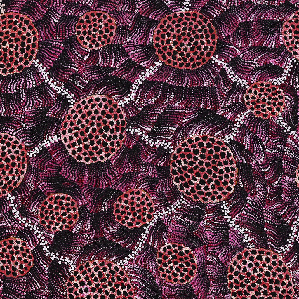 Aboriginal Artwork by Vanessa Nampijinpa Brown, Pamapardu Jukurrpa (Flying Ant Dreaming) - Warntungurru, 122x107cm