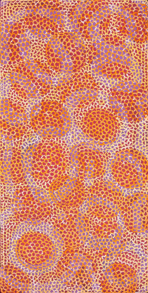 Aboriginal Artwork by Vanessa Nampijinpa Brown, Pamapardu Jukurrpa (Flying Ant Dreaming) - Warntungurru, 91x46cm