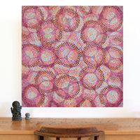 Aboriginal Artwork by Vanessa Nampijinpa Brown, Pamapardu Jukurrpa (Flying Ant Dreaming) - Warntungurru, 91x91cm