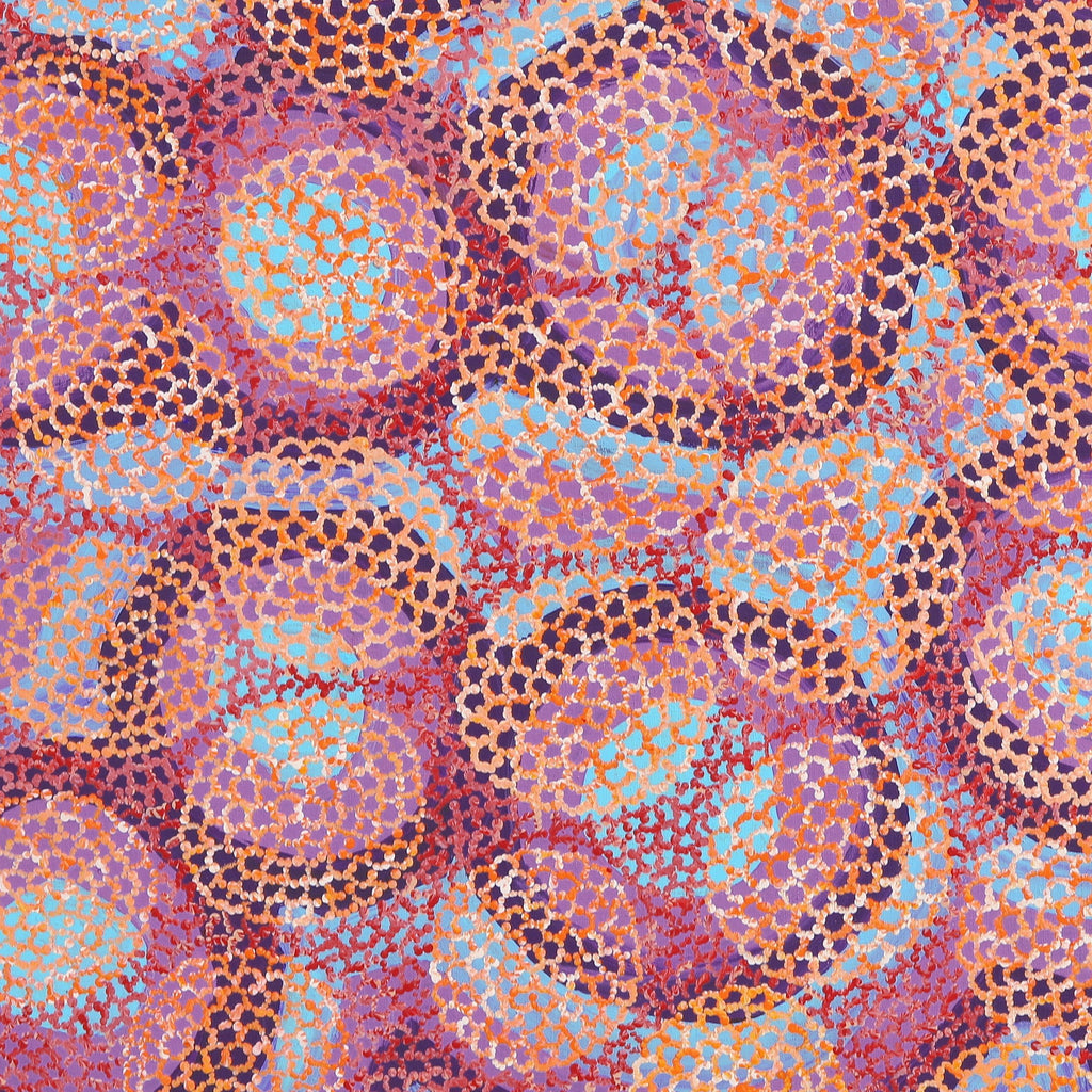 Aboriginal Art by Vanessa Nampijinpa Brown, Pamapardu Jukurrpa (Flying Ant Dreaming) - Warntungurru, 91x91cm - ART ARK®