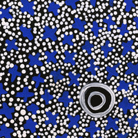 Aboriginal Artwork by Verona Nungarrayi Jurrah, Ngatijirri Jukurrpa (Budgerigar Dreaming), 30x30cm