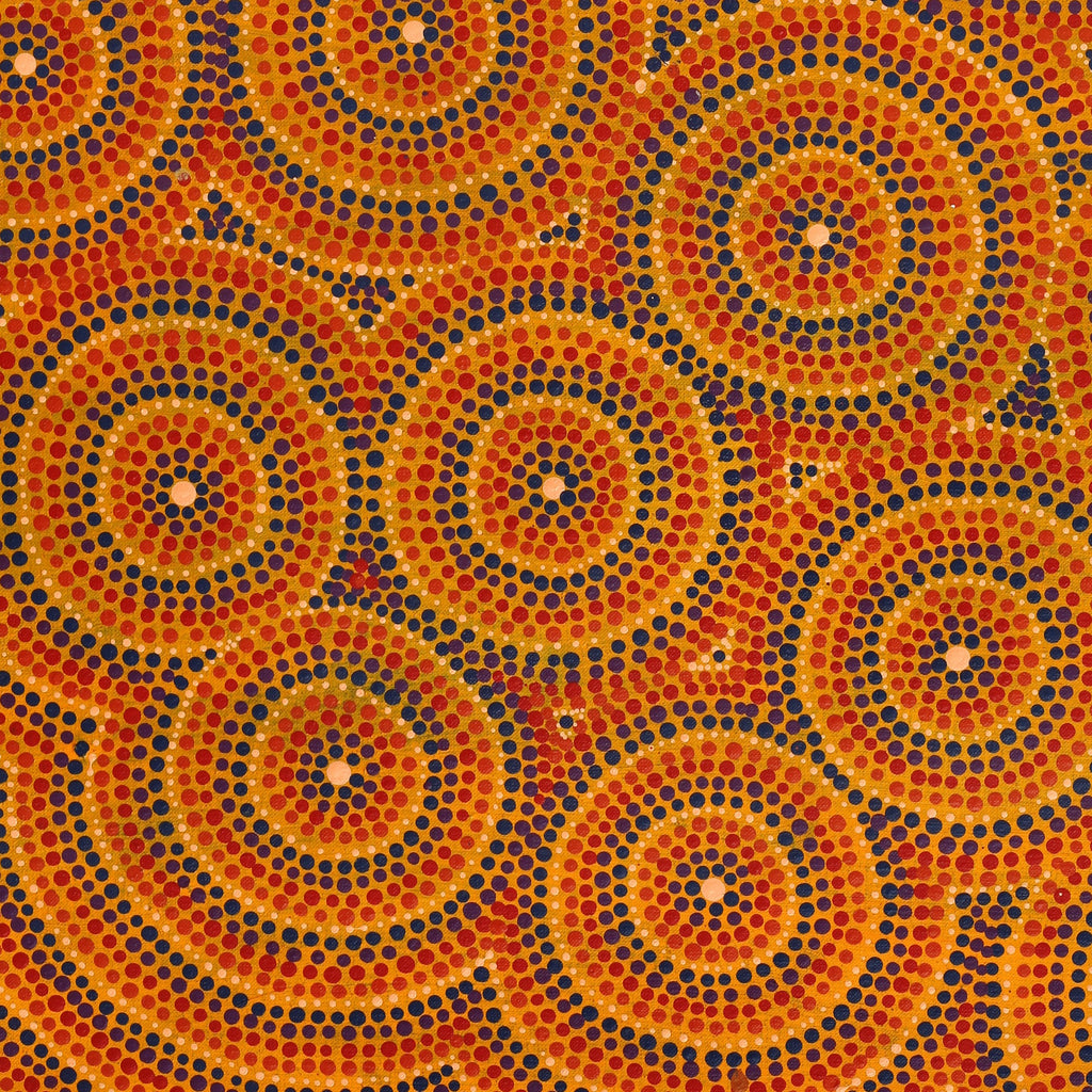 Aboriginal Artwork by Verona Nungarrayi Jurrah, Nguru Nyirrpi-wana (Country around Nyirrpi), 76x46cm