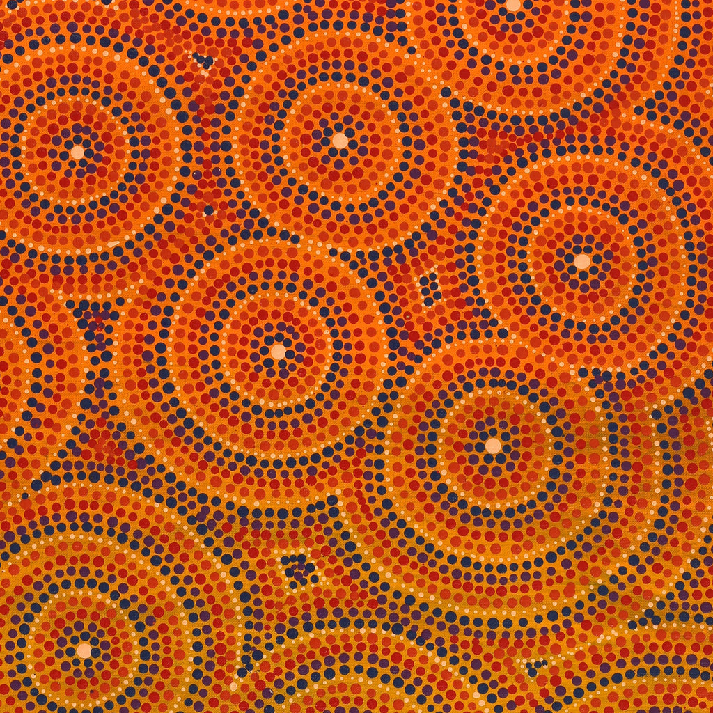 Aboriginal Artwork by Verona Nungarrayi Jurrah, Nguru Nyirrpi-wana (Country around Nyirrpi), 76x46cm