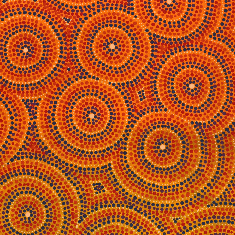Aboriginal Artwork by Verona Nungarrayi Jurrah, Nguru Nyirrpi-wana (Country around Nyirrpi), 76x46cm