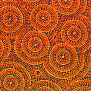 Aboriginal Artwork by Verona Nungarrayi Jurrah, Nguru Nyirrpi-wana (Country around Nyirrpi), 76x46cm - ART ARK®