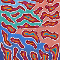 Aboriginal Artwork by Virginia Napaljarri Sims, Mina Mina Jukurrpa (Mina Mina Dreaming) - Ngalyipi, 122x30cm