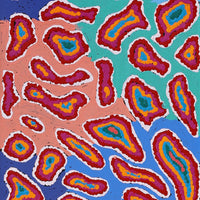 Aboriginal Artwork by Virginia Napaljarri Sims, Mina Mina Jukurrpa (Mina Mina Dreaming) - Ngalyipi, 122x30cm